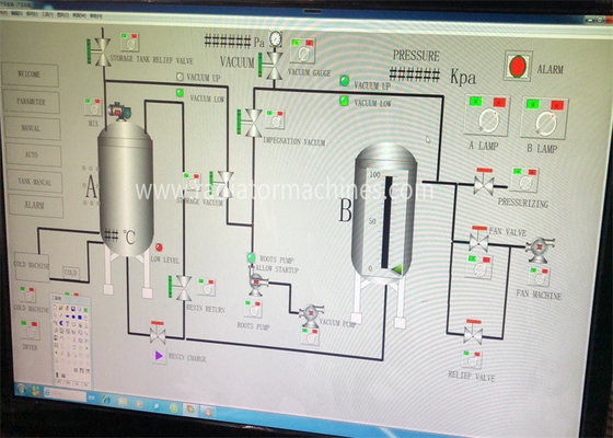 comprar VPI2800 Equipamento totalmente automático de impregnação por pressão a vácuo Isolamento para motores e transformadores D2800*H3400mm Fabricação em linha