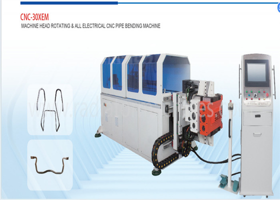 Máquina de dobra de tubos CNC totalmente elétrica com cabeça giratória