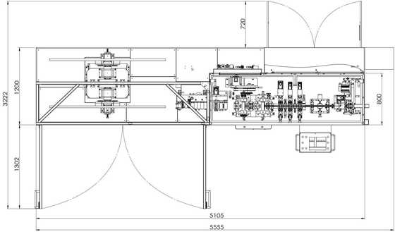 350-800 mm de altura do núcleo. Formar barbatanas + montagem do núcleo. Linha de produção totalmente automática. Sistema de automação completa de núcleo de linha única para radiadores automotivos.