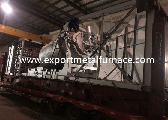 O gás de poupança de energia da fornalha giratória da fusão do metal 2000KGS ateou fogo à sucata da ligação